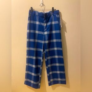 Royal Blue/White Plaid Urban Outfitters Flat Front Zip Slacks/Trousers